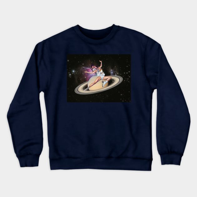 Saturn Queen Crewneck Sweatshirt by MsGonzalez